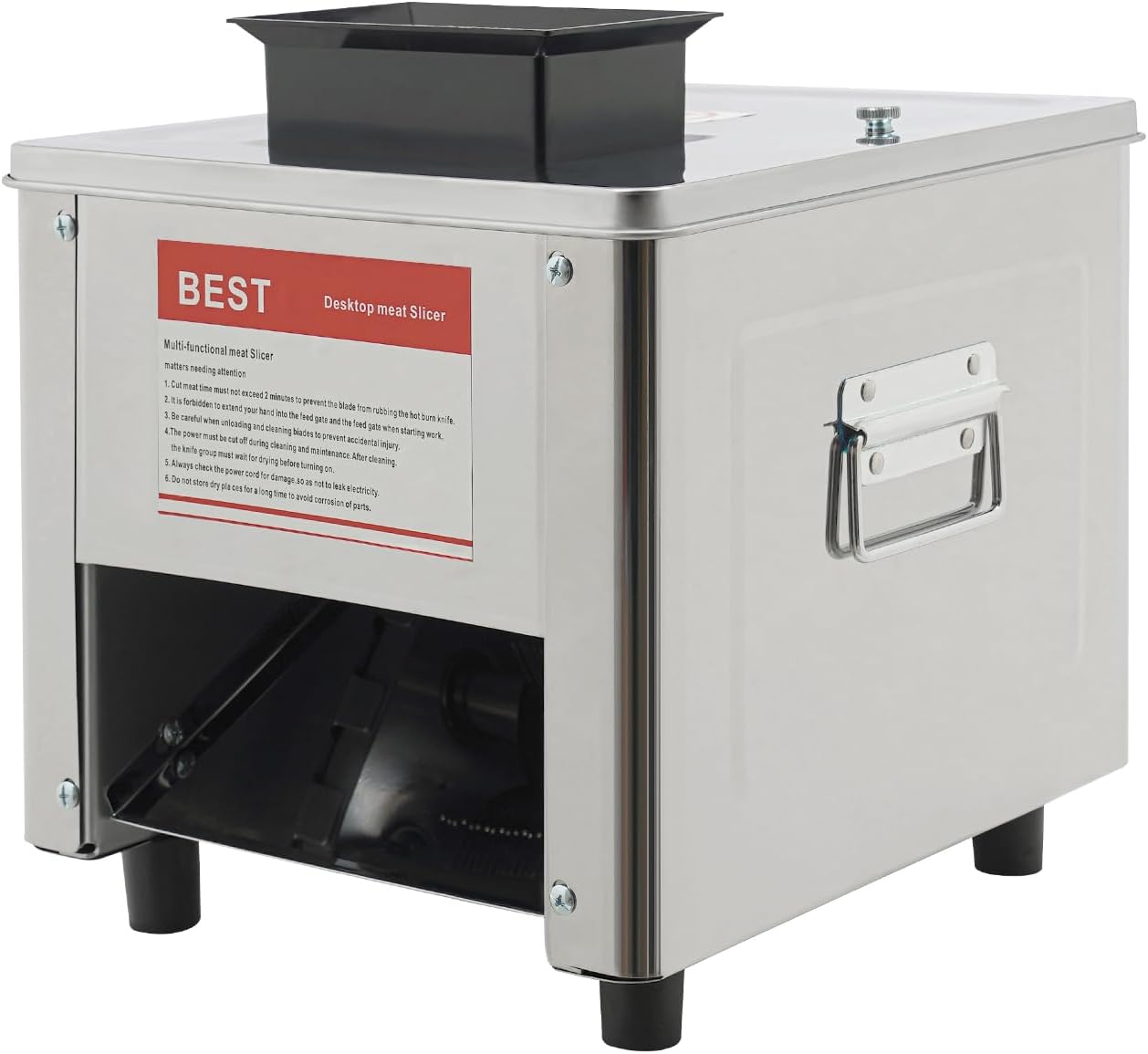 Ritabiity 850W Meat Cutter Machine Electric Meat Slicer with Stainless Steel Blade Commercial Shredded Cutting Machine for Meat and Vegetables (Meat thickness: 10mm)