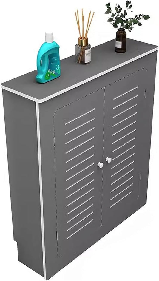 Radiator cover with ventilation slats， Home Kitchen Radiator Valve Cover Louvered Grill Shelf Cabinet Waterproof Bathroom Floor(60x70x20cm(23.6x27.5x7.9in))