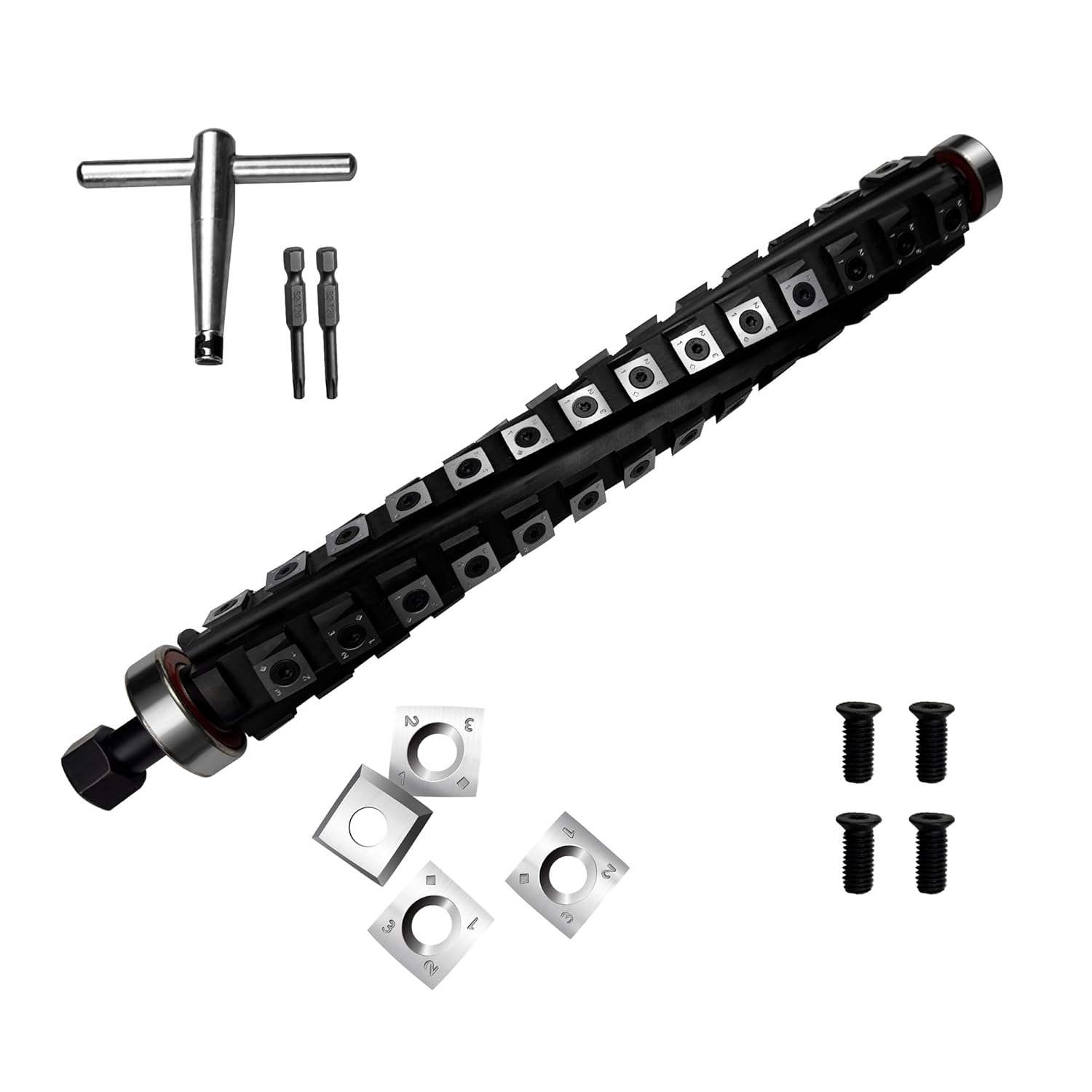 FHONK 13-inch Spiral Helical Cutterhead for DeWalt DW735, DW735X, DW735-XE Thickness Planer (13 inch)