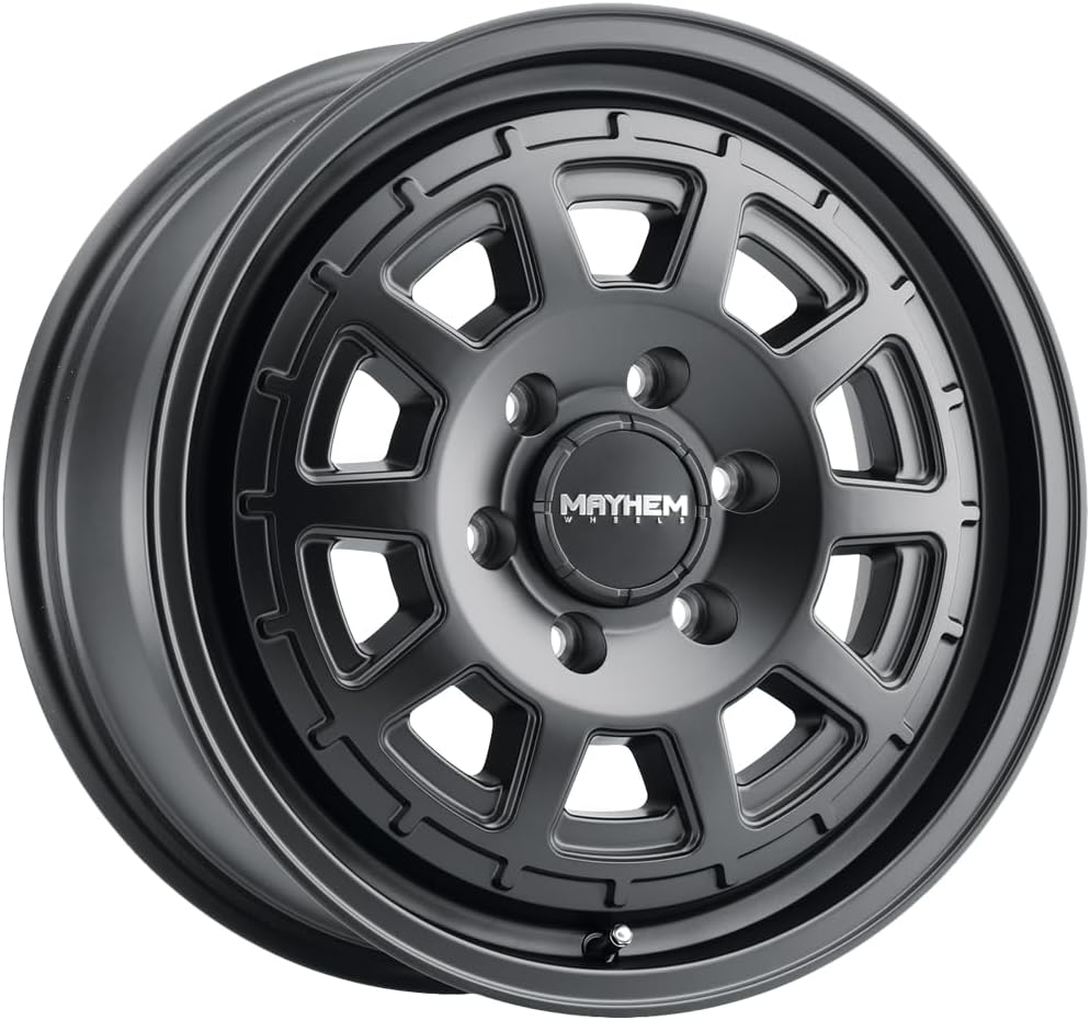 Mayhem Voyager 8303 Matte Black 15X7 5-100 15mm 56.1mm Wheel with Painted (15 x 7. inches /0 x 0 mm, 15 mm Offset)