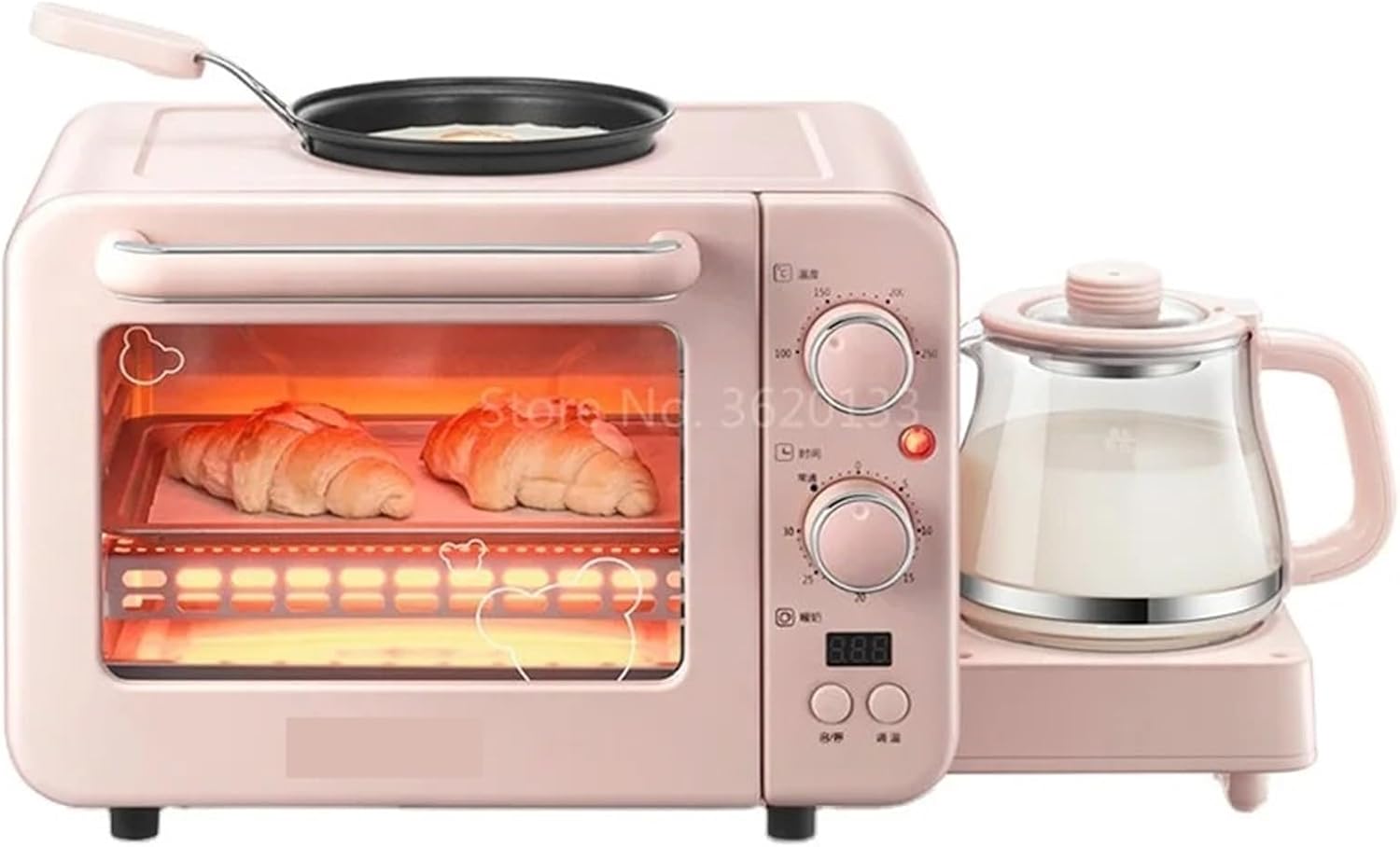 Breakfast machine New 3 in1 Household 8L Electric Oven Multifunction Breakfast Maker Bread Machine Coffee Roaster, Taygate9630