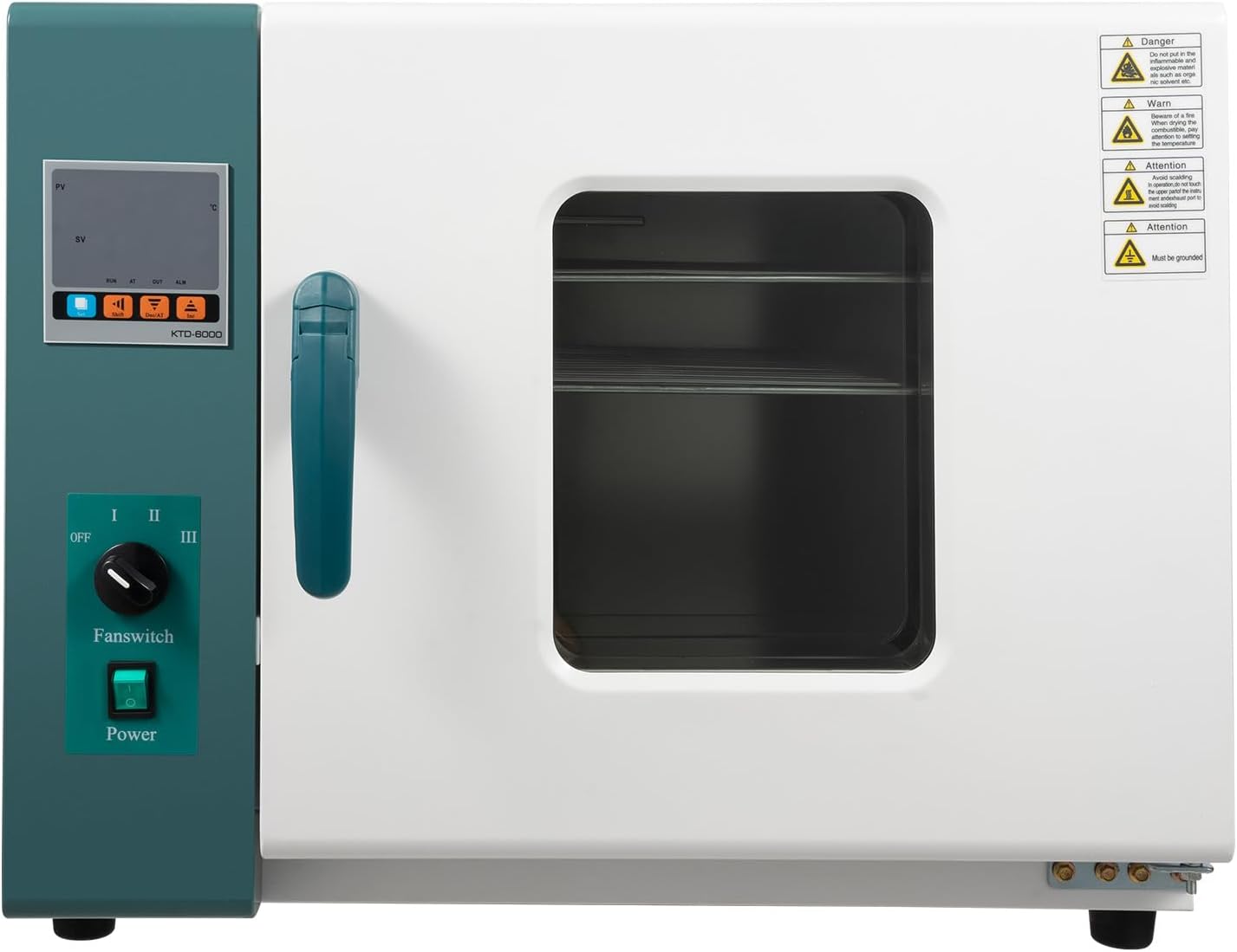 PERFERATE Laboratory Mechanical Convection Oven 1000W Horizontal Electric Blast Drying Oven Convection Heat Treat Oven with Intelligent Temperature Controller for Industrial, Lab