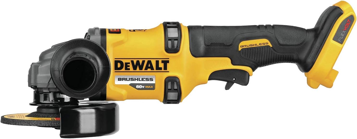 DEWALT DCG418BR 60V MAX Lithium-Ion Brushless 4-1/2 in. to 6 in. Cordless Grinder with Kickback Brake (Tool Only) (Renewed)
