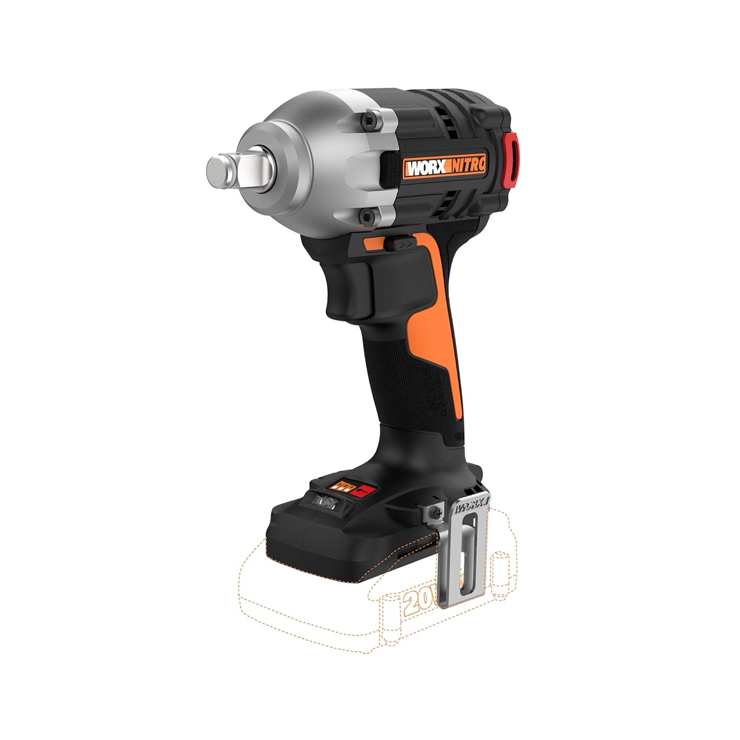 WORX Nitro WX272L.9 20V Power Share 1/2” Cordless Impact Wrench with Brushless Motor (Tool Only)
