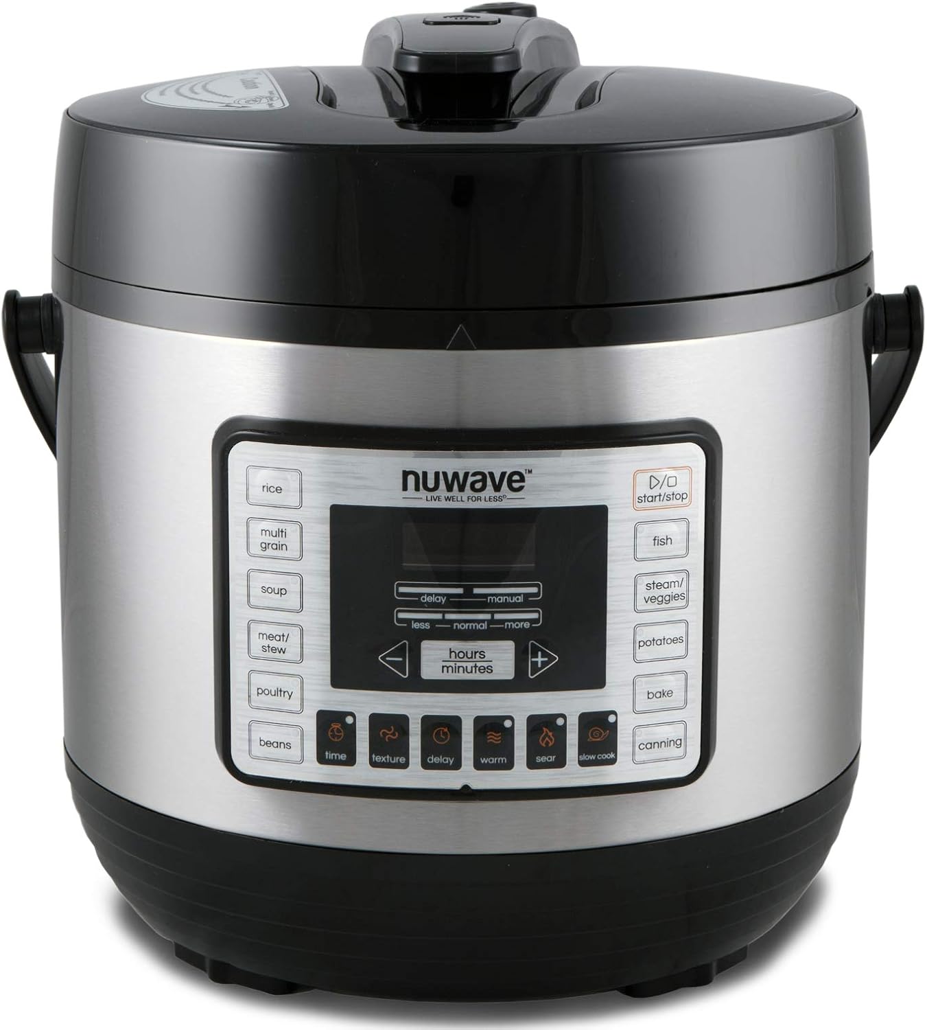 NuWave 33501 Nutri-Pot Pressure Cooker, 13 Quart, Silver & Black