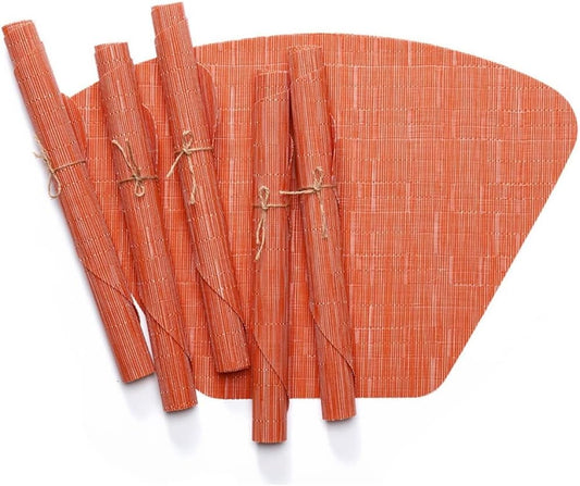 Round Placemats, Woven Heat Resistant Placemats for Outdoor Indoor Dining Table Kitchen Accessories