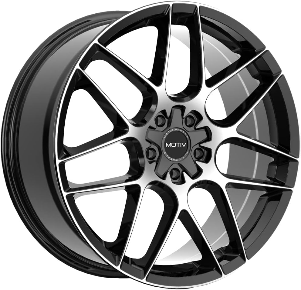 Motiv 435MB Foil Black Wheel with Gloss Machined (18 x 8. inches /5 x 115 mm, 20 mm Offset)