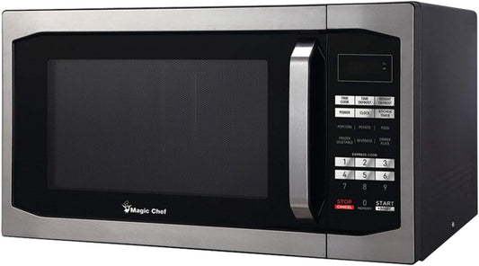 Magic Chef MCM1611ST 1.6 Cubic-Ft Countertop Microwave Stainless Steel