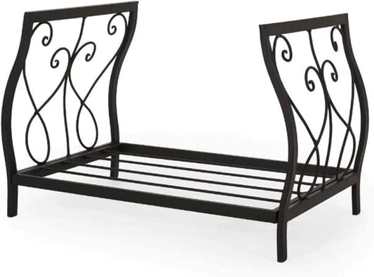 Outdoor Firewood Rack with Steel Construction and Heavy Duty Holder for Wood Storage,