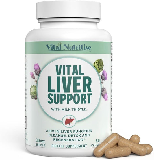Vital Liver Support New Formula Liver Supplement and Liver Vitamin \u2013 9-in-1 Liver Health Formula,Cleanse & Repair Formula with Organic Milk Thistle Supports Liver Health Cleanse