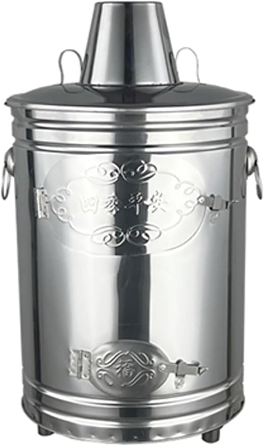 Smokeless Burn Barrel,Burn Barrel, Incineration Barrel，Burn Barrels for Outside for Burning Trash，Living Room Outdoor Park Yard(Silver,Large)