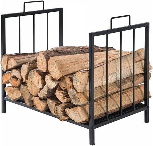 Log Store Firewood Rack Stand Heavy Duty Firewood Holder for Indoor Fireplace Metal Wood Pile Storage Fireplace Tools(