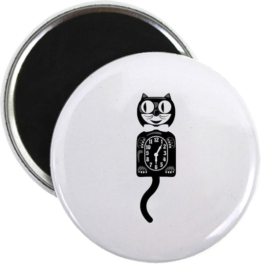 CafePress Cat Clock Magnets 2.25" Magnet (100 pack)