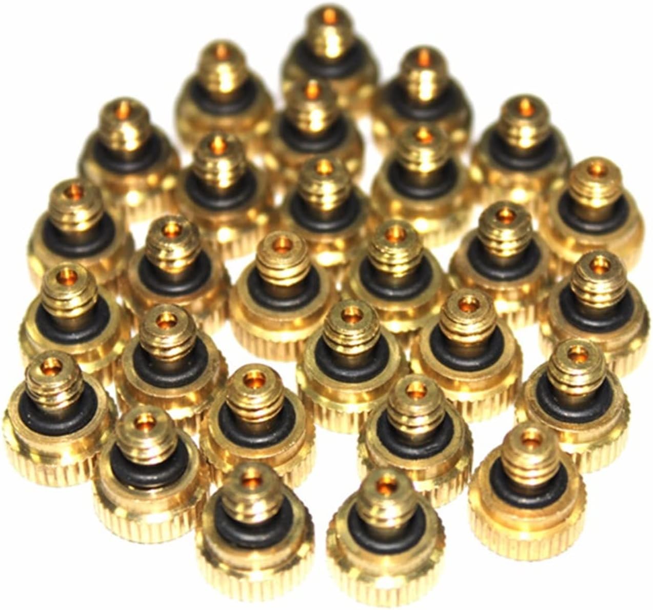 Pfeilzieher 30pcs Brass misting nozzles for Outdoor Cooling System Low Pressure fogging Spray Head Micro Mist Nozzle with 0 004 0 039 Orifice 10 24 UNC Thread 10 24 UNC Thread Size 0 15mm