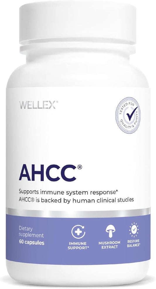 Papillex AHCC Supplement - Maximum Strength - Natural Immune Support Extract - Maintains Natural Killer Cell Activity - 20+ Human Research Studies - 60 Veggie Capsules (1 Pack)