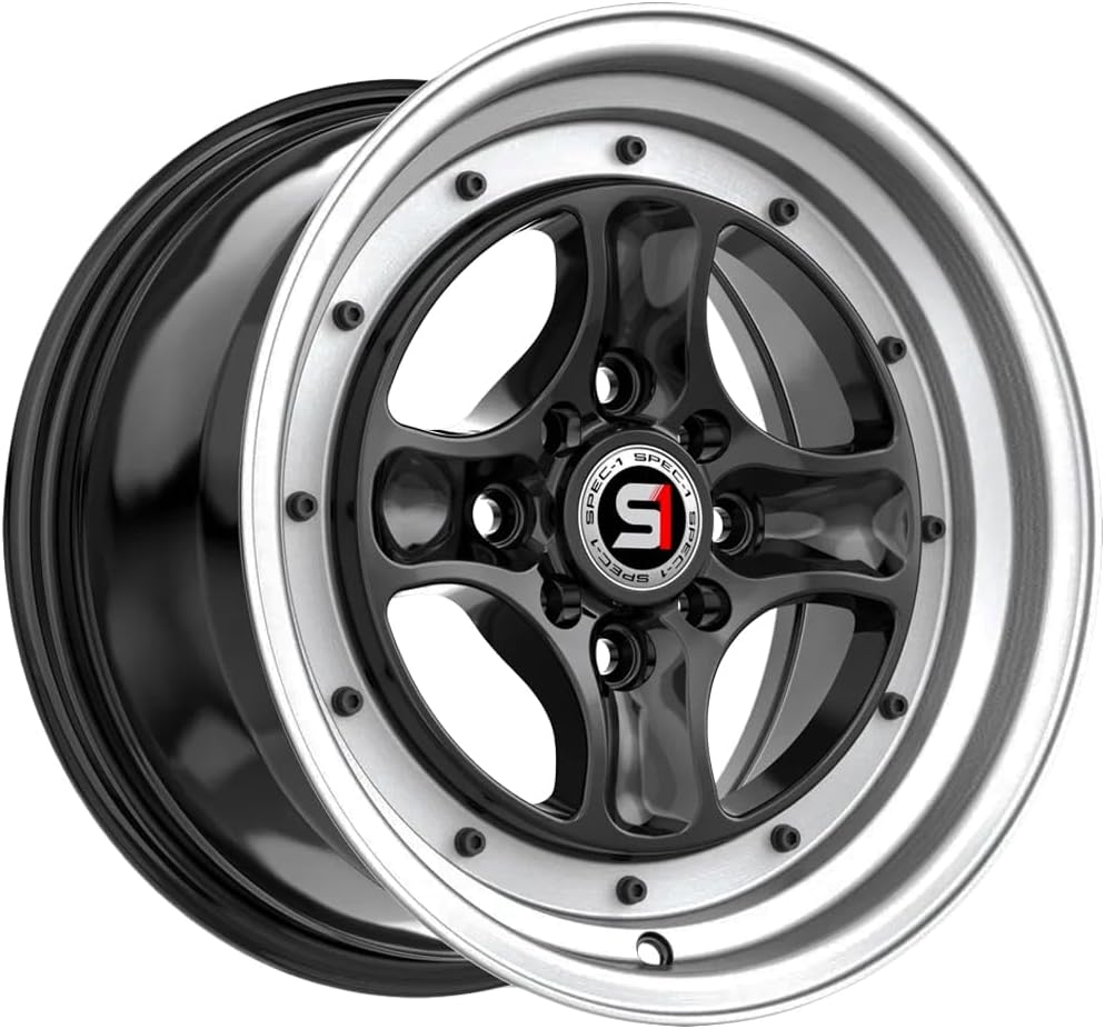 Spec-1 SPT-35 15x8 4x100/4x4.5" +25mm Gloss Black Wheel Rim 15" Inch SPT-35158925BML