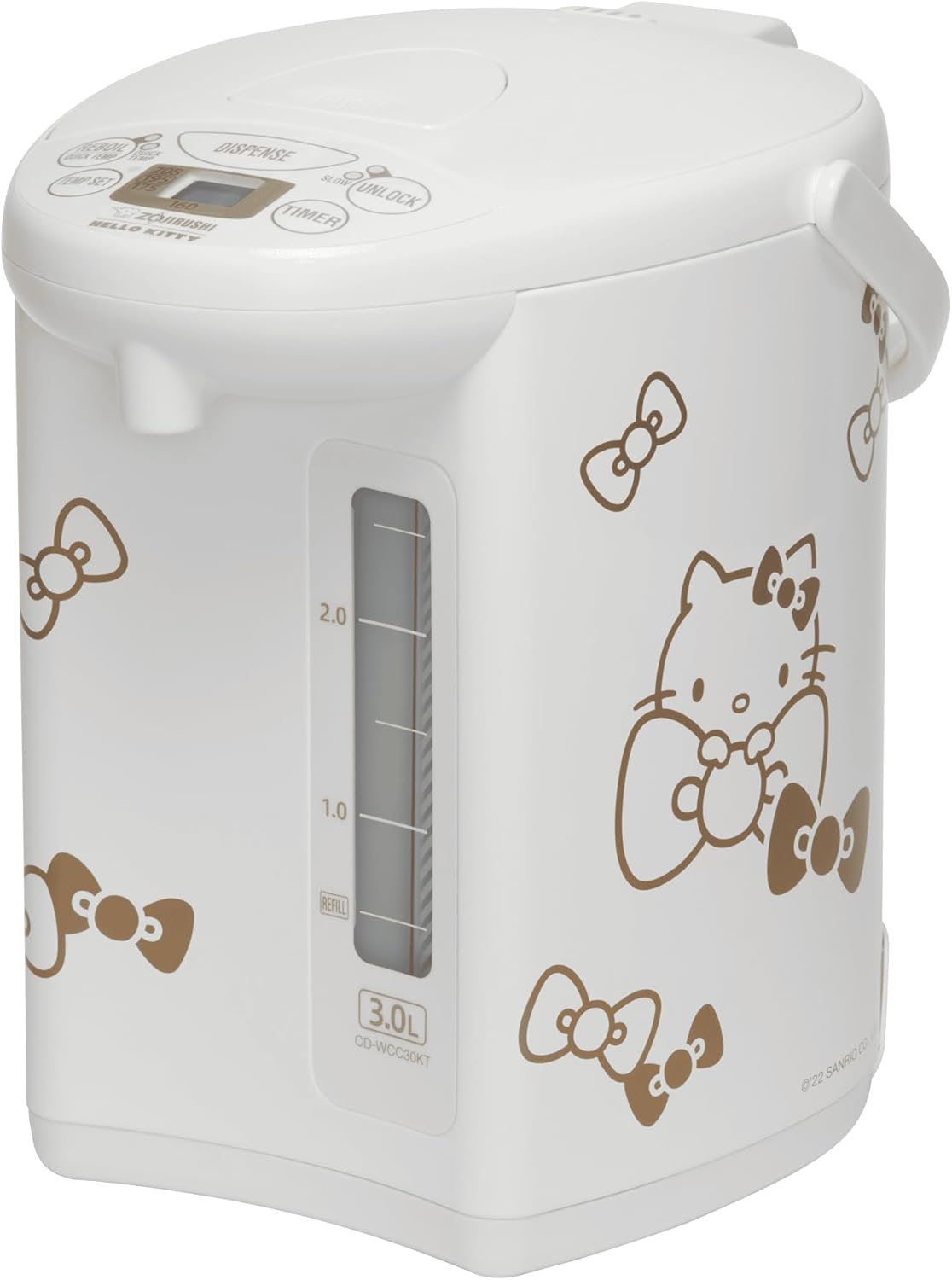 Zojirushi x Hello Kitty Limited-Edition Micom Water Boiler and Warmer with 3-Liter Storage and Adjustable Heating Settings (White)