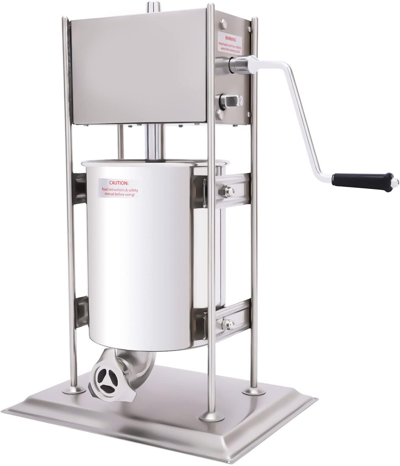 10L Commercial Churros Machine with 4 Nozzles, Vertical Manual Spanish Churro Churrera Churros Maker Machine Filler Filling Machine for Home Hotel Cafeteria Bakerie, 16.54 * 12.99 * 25.59inch