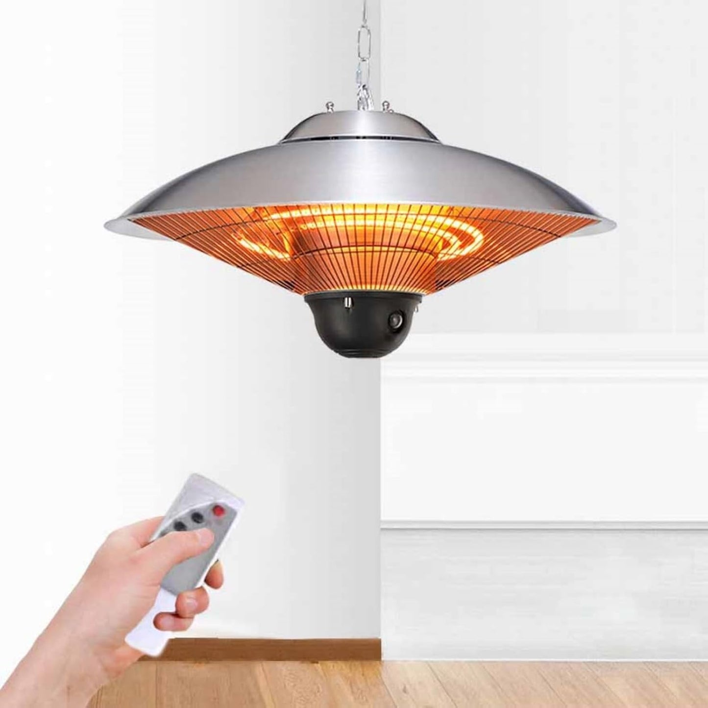 Outdoor Heaters for Patio, Electric Hanging Patio Heater, Gazebo with Remote Control, IP44 Waterproof, Garage Heater Porch Balcony Garden