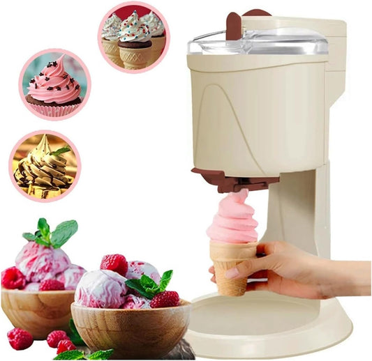 Ice Cream Maker Soft Ice Cream Machine Semi-automatic 1000ML Household Ice Cream Making Machine Fruit Dessert Yogurt Cone Ice Cream Maker Table Top Ice Cream Machine，Fun Kitchen Appliance