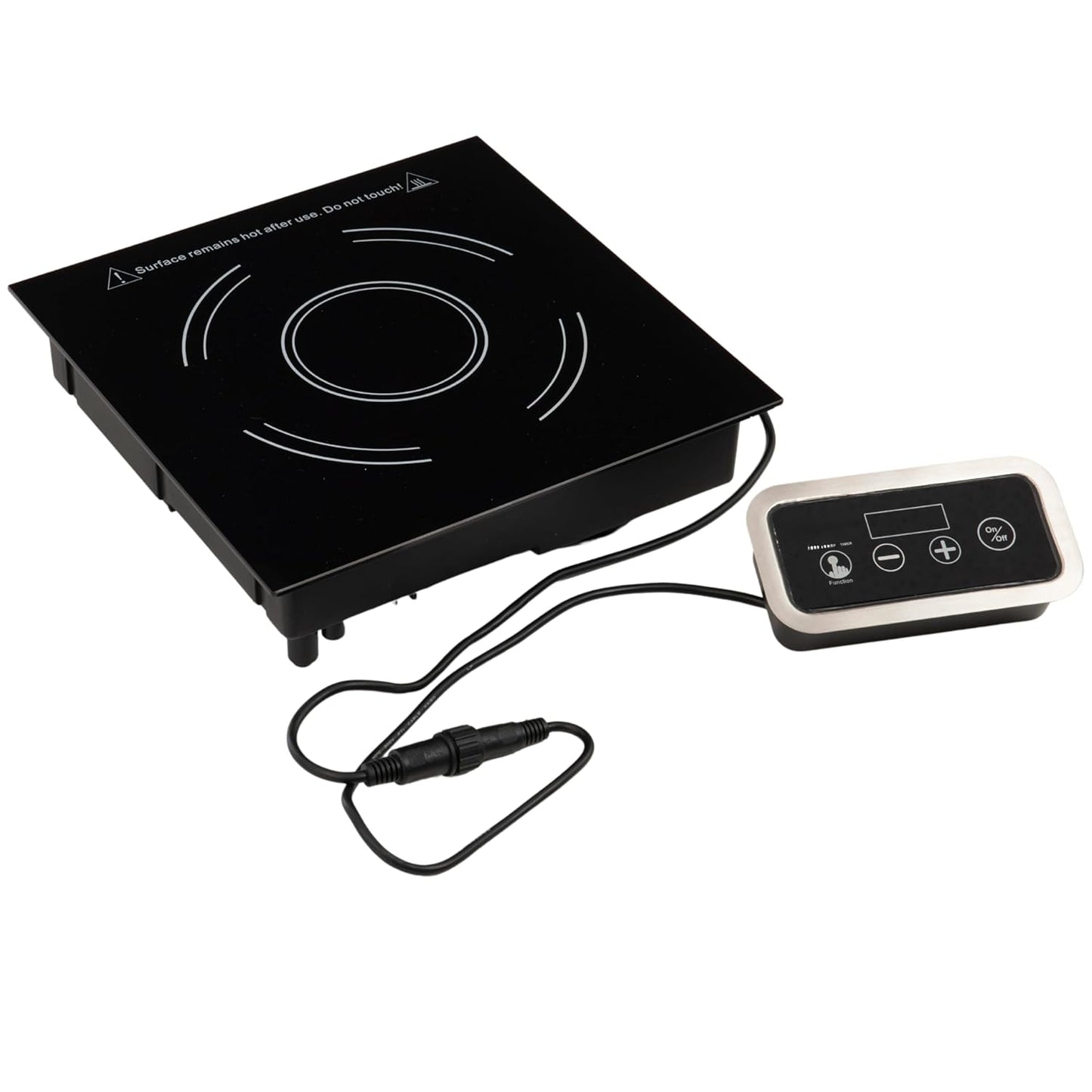 FSE IND-DR120V Single-Burner Drop-In Induction Cooker with Ceramic Glass Surface, 120v