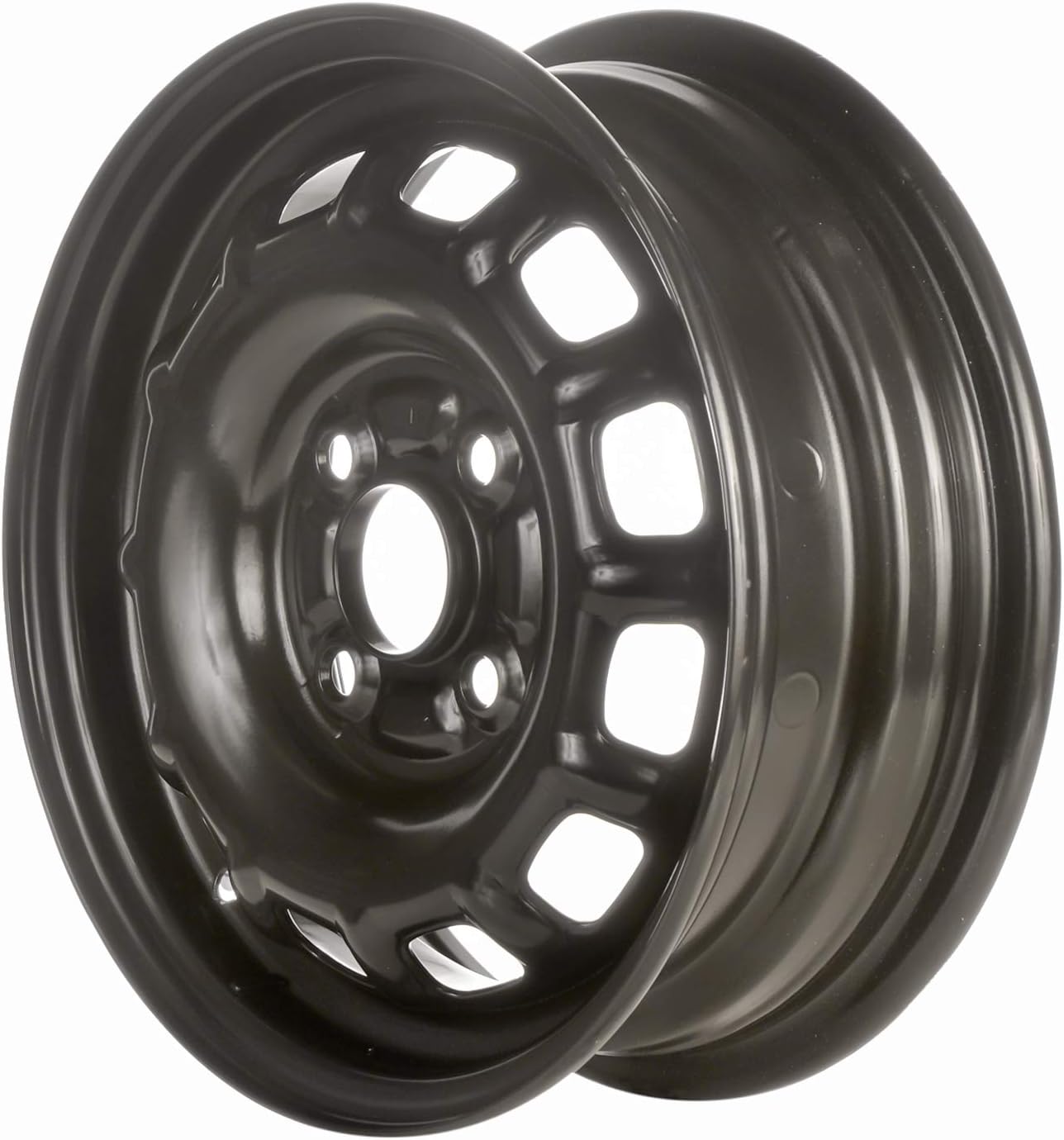 Multiple Manufactures STL69270U45 Black Wheel with Painted and Meets All Federal Motor Safety Standards (13 x 4.5 inches /4 x 100 mm, 0 mm Offset)