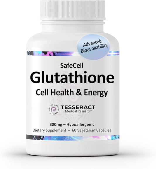 SafeCell S-Acetyl Glutathione Supplement for Neuro Health Support, Powerful Antioxidant to Help Neutralize Free Radicals, Hypoallergenic, 300mg, 60 Vegetarian Capsules