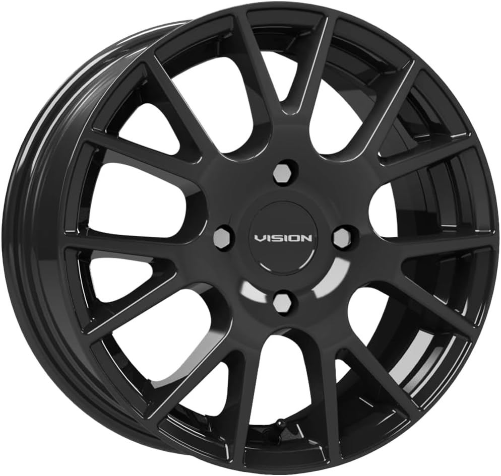 Vision 18 Hellion 15x6.5 4x4.5" +38mm Gloss Black Wheel Rim 15" Inch