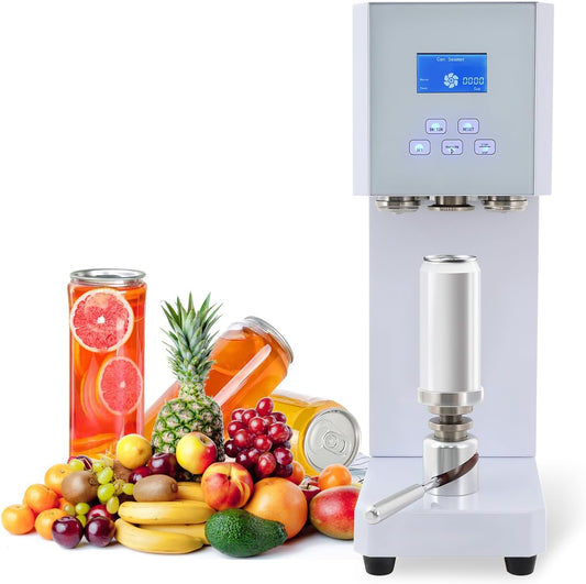 Automatic Can Sealing Machine Electric Cup Sealer Machine Beverage Seal Machine 4-6 Seconds\/Time Milk Tea Drink Bottle Sealer with LED Display Intelligent Panel for Cafes Bars Beverage Stores