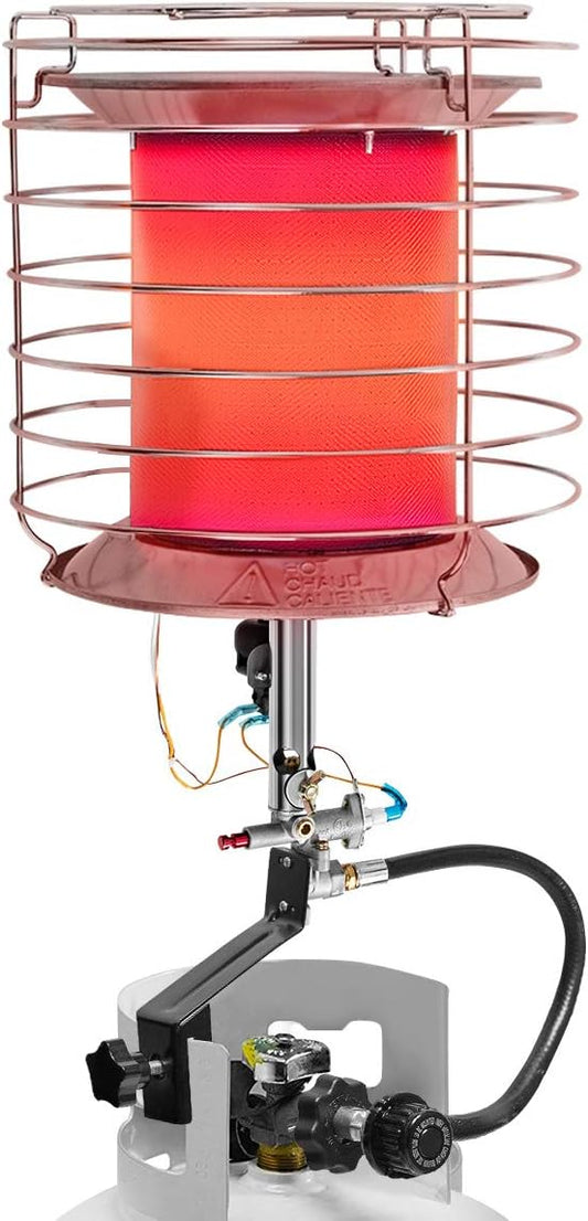 COSTWAY Propane Tank Top Heater, 42,000 BTU Portable Gas Tank Heater with Tip-Over Safety Auto Shut-Off Switch, 360 Degree Propane Heater for Indoor Outdoor Patio Garage Camping