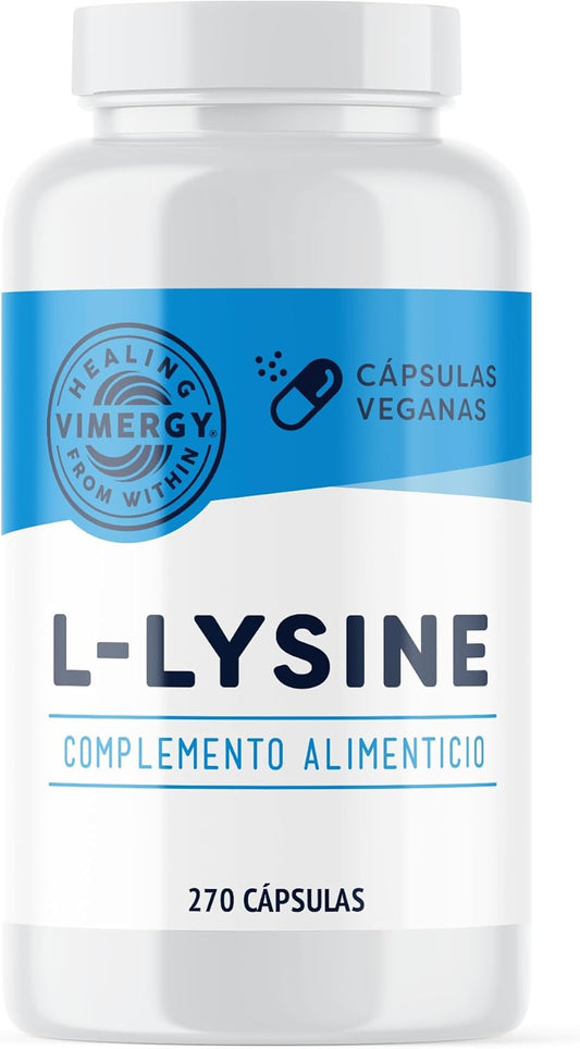 Vimergy L-Lysine \u2013 Promotes Healthy Skin, Hair & Nails* \u2013 Supports Healthy Metabolism* \u2013 Vegan, Non-GMO & Gluten-Free \u2013 270 Capsules