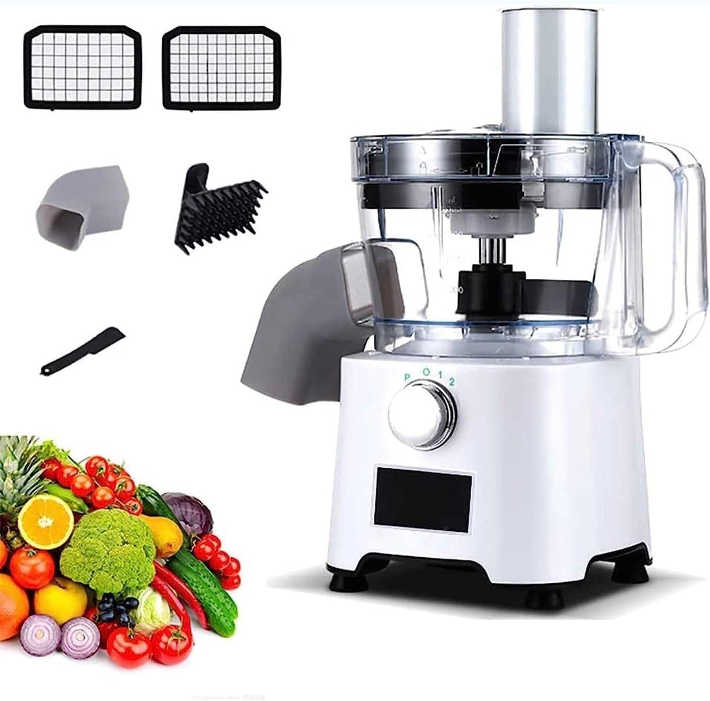 Generic Electric Vegetable Dicer, Vegetable Chopper Dicer Shredder for Home and Commercial Use with 6mm & 8mm Blades, Perfect for Chopping Carrots, Potatoes, Onions 800W