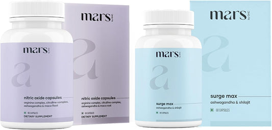 Mars Growth Max Combo Powered Nitric Oxide Capsules and Surgemax Capsules Pack of 1