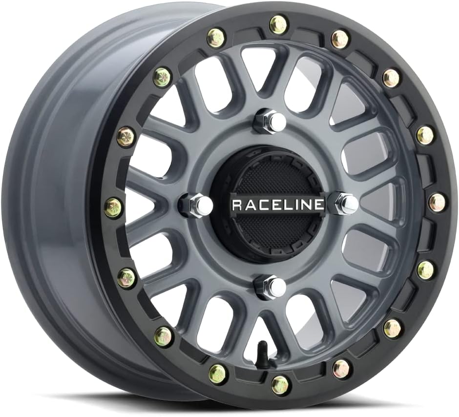 Raceline Wheels A93SG PODIUM UTV\/ATV Wheel Stealth Grey 14x7" 4x137", 10 mm offset\/(4.39"B\/S)