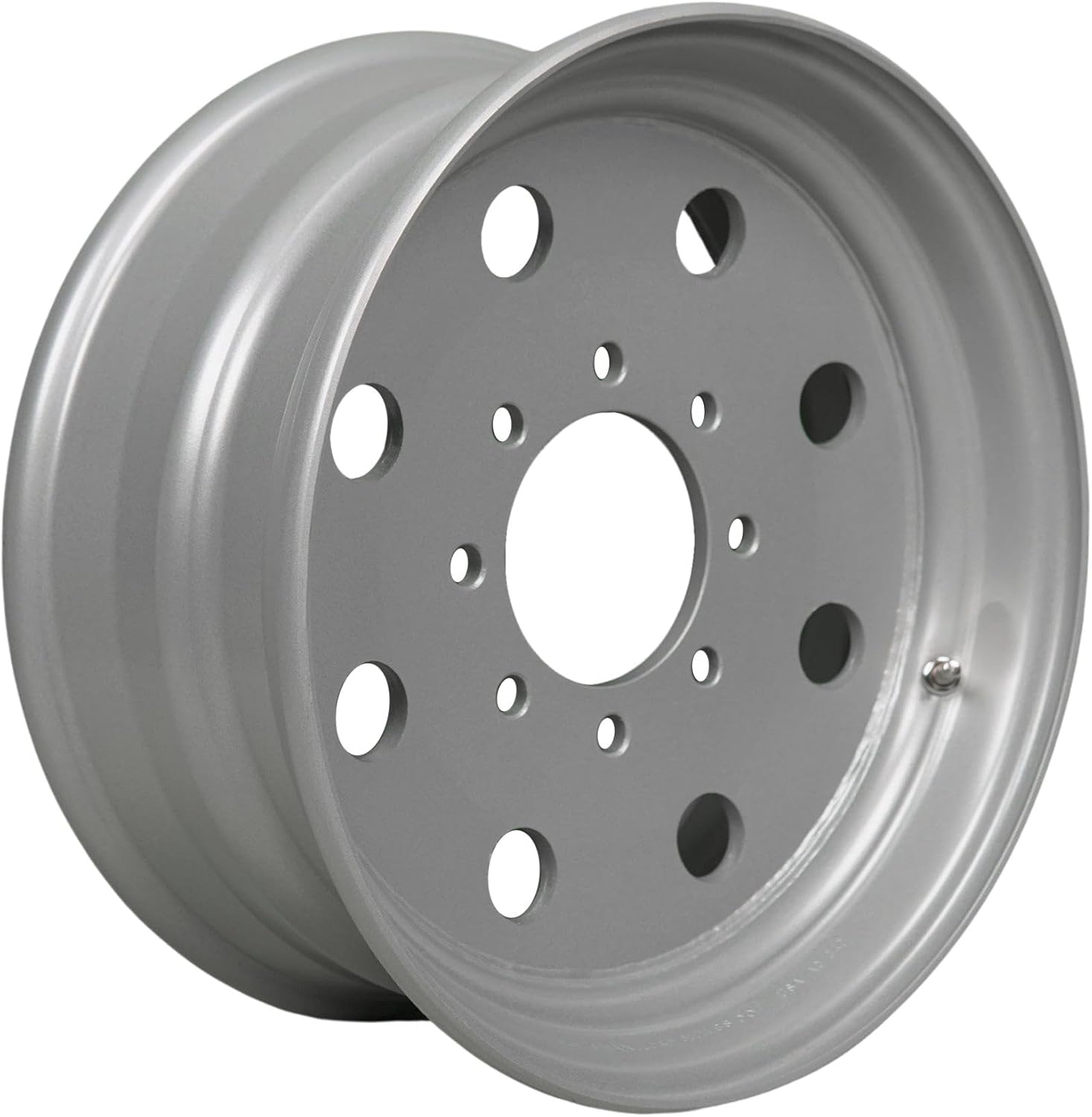 The Trailer Parts Outlet - 17.5" x 6.75" 8 Lug Silver Modular Trailer Wheel Rim - 8 x 6.5" Bolt Pattern with + .50 Offset