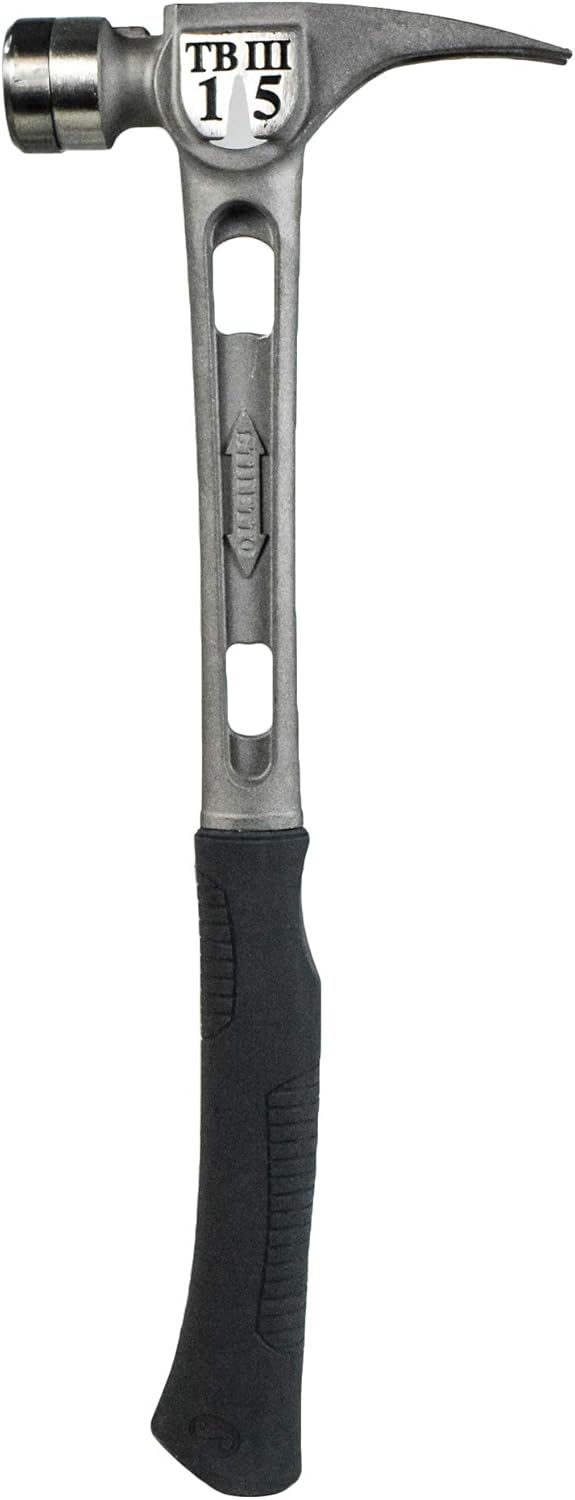 Stiletto TB3SC 15 oz TiBone III Titanium Hammer with Smooth Face Curved Handle