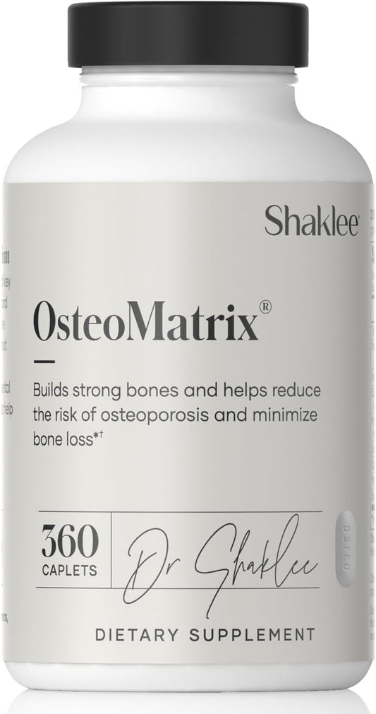 Shaklee OsteoMatrix® - Build & Maintain Strong Bones - 100% DV Calcium & Magnesium - Vitamins D & K - Zinc, Manganese - Clinically Tested for Absorption - 360 Caplets