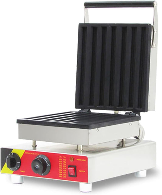 Commercial Nonstick 110V 220V Electric 7pcs Spanish Churros Waffle Maker Iron Machine and Batter Dispenser