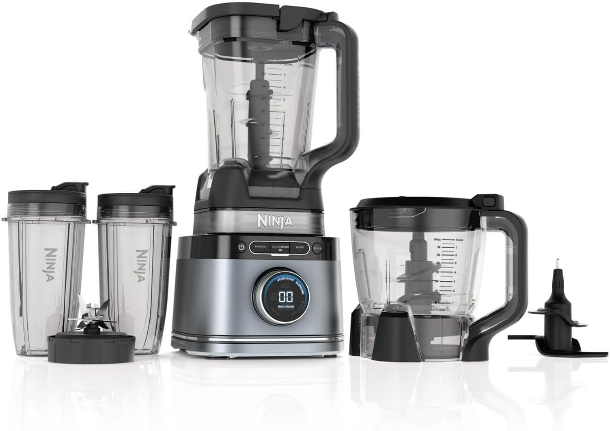 Ninja Detect Kitchen System TB400, 1700W Power Blender & Food Processor, BlendSense Technology, 72oz Pitcher, 64oz Bowl, Total Crushing Blades