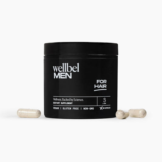 WELLBEL Men Clean Supplement for Hair, Skin, and Nails, Vegan, Gluten Free and Non GMO 90 Count