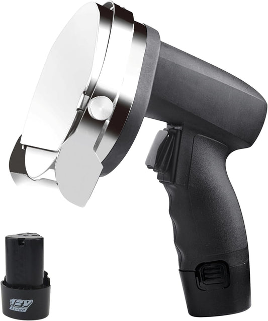 XHINBWYEK wireless 80W Commercial Gyro Cutter, Electric Shawarma Knife, meat shaver gyro cutting tool, Kebab Meat Slicer, Equipped with double blades, Adjustable thickness 1 to 8 mm.