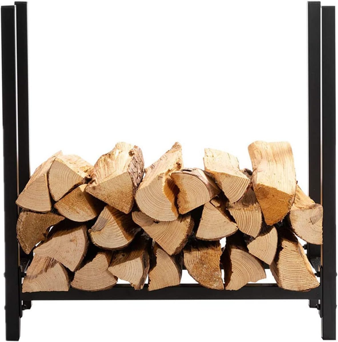 Outdoor Fireplace Firewood Rack Firewood Holder Firewood Rack Heavy Duty Indoor Outdoor Firewood Holder Metal Retro Wood Rack for Firewood Fireplace Wood Log Store