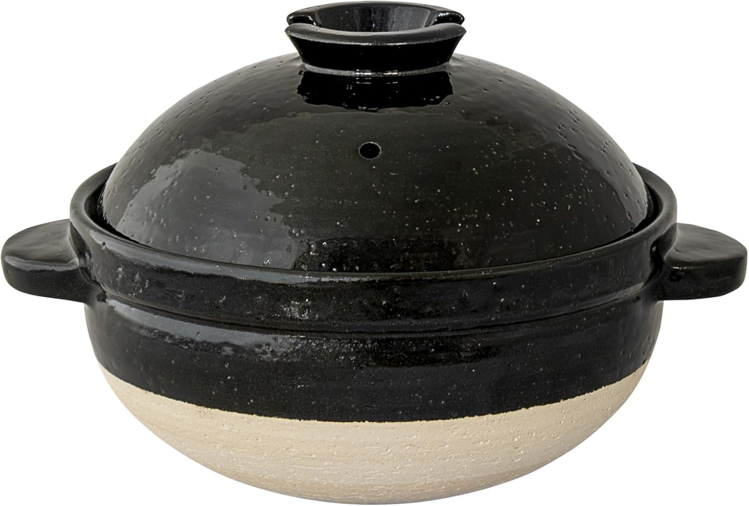 Nagatani Seitou ACT-01 Hase-en Kamado-san Earthenware Pot for Rice, 3 Cuisines, Made in Japan (With Rice Spoon, Recipe) Diameter 9.4 x Height 7.1 inches (24 x 18 cm), Heat Retention, Prevents Spills,