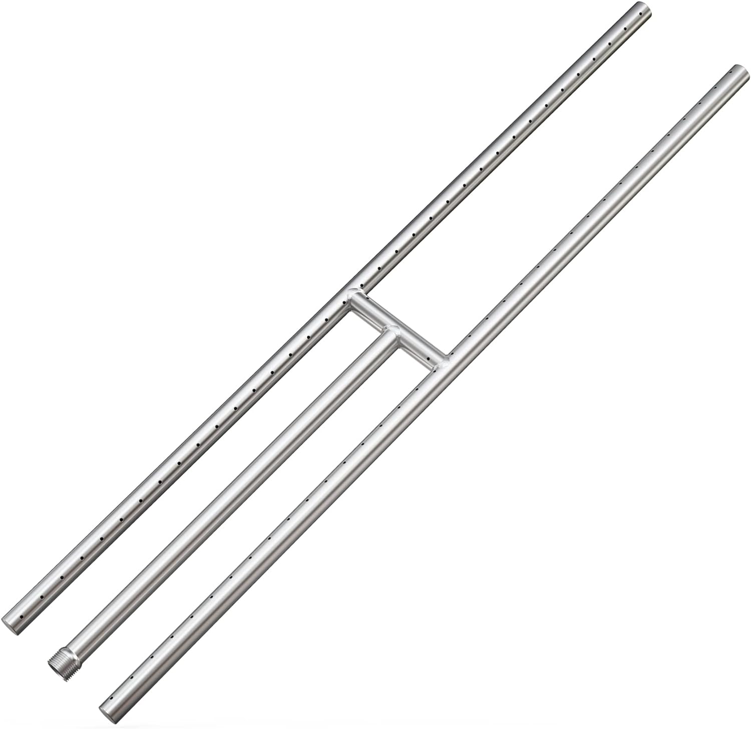 Onlyfire Stainless Steel Fireplace H-Burner for Natural Gas & Propane Fire Pit and Fireplace, 36 x 6 Inch Rectangular DIY Firepit H Burner for Indoor and Outdoor, BTU Max 175,000