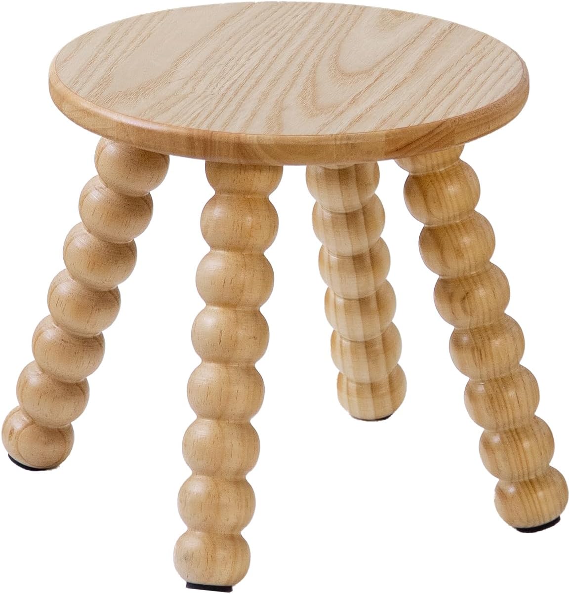 HuiDao Solid Wooden Step Stool for Kids Adults, 10 inch Short Chair Perfect Matched Sensory Table, Sturdy and Versatile Foot Stool for Bathroom, Kitchen, Bedroom, Plant Stand Natural (1, Burlywood)