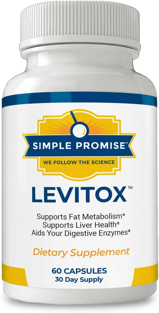 Levitox - Milk Thistle Liver Detox Supplement with Dandelion Root and Artichoke Extract - Supports Liver Health, Metabolism and Digestion - 60 Capsules