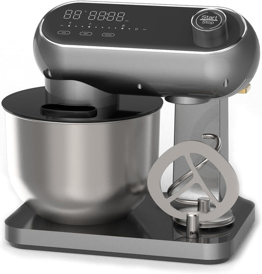 8.4QT Commercial Stand Mixer DC-900W ，Aluminum Die Casting, Mixers Kitchen Electric Stand Mixer Metal Food Mixer with Stainless Steel 8L Bowl, Dough Hook, Whisk and Beater