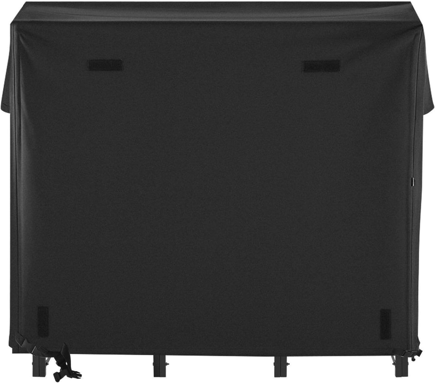 Firewood Rack with Cover 4ft - Outdoor Log Holder, 1/4 Cord Capacity, Heavy Duty Steel, Waterproof, Powder-Coated Fireplace Wood Storage