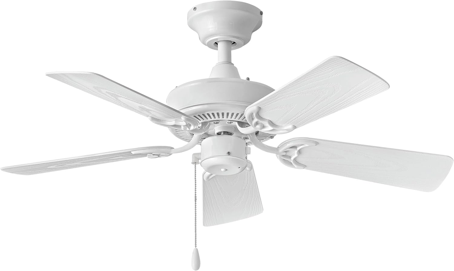 Hinkley Cabana 36" Indoor\/Outdoor Dual Mount Ceiling Fan - Pull Chain Operation, Reversable, Composite Fan Blades - Appliance White