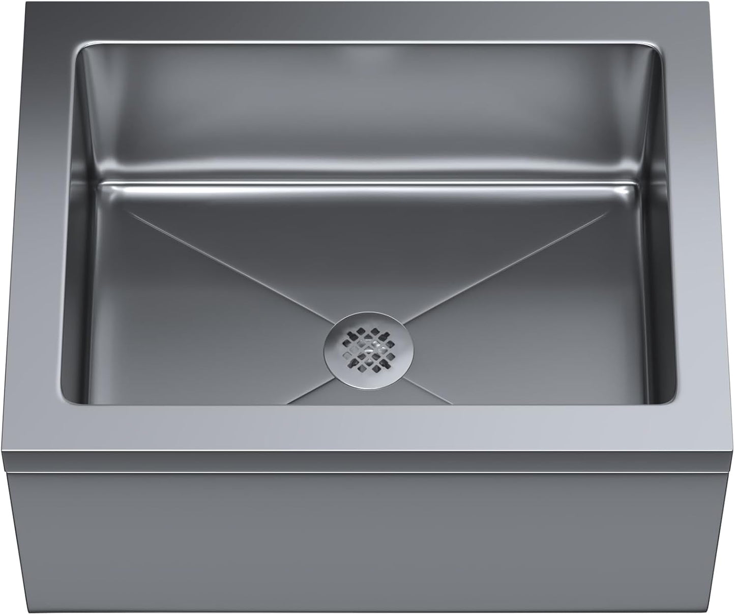 Stainless Steel Floor Mop Sink | 304 Stainless Steel | NSF (25" x 33" x 16")